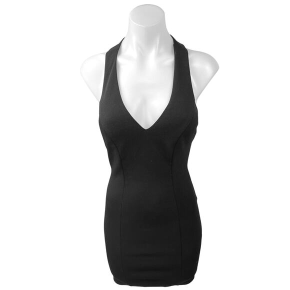 Lulus Women's Black Sleeveless Racerback V-neck Mini Pencil Bodycon Dress XS - Picture 5 of 9